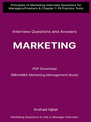 cover image of Principles of Marketing Quiz Questions and Answers PDF | BBA MBA Marketing eBook PDF Download